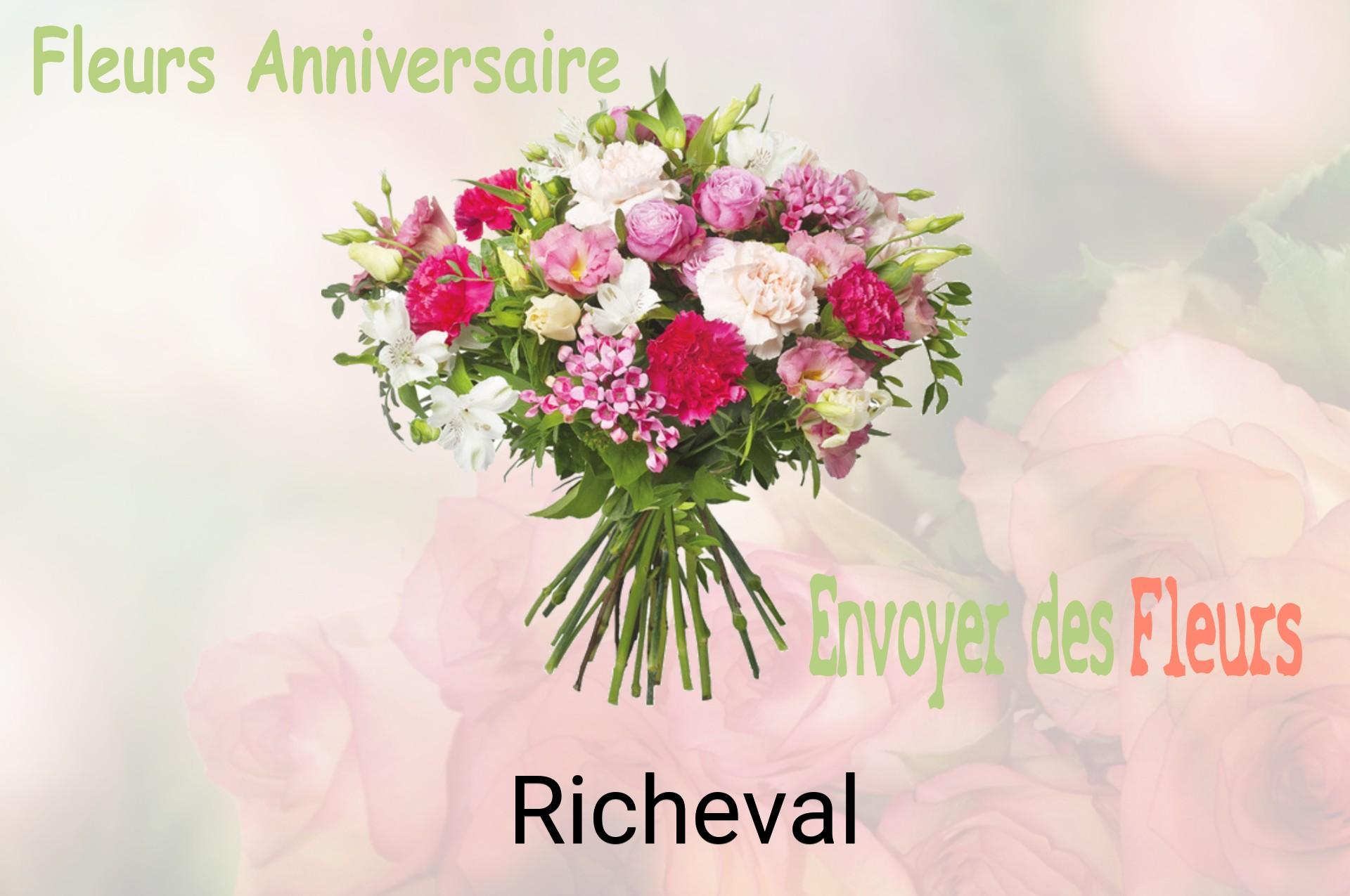 Bouquet de fleurs d’anniversaire livré à Richeval