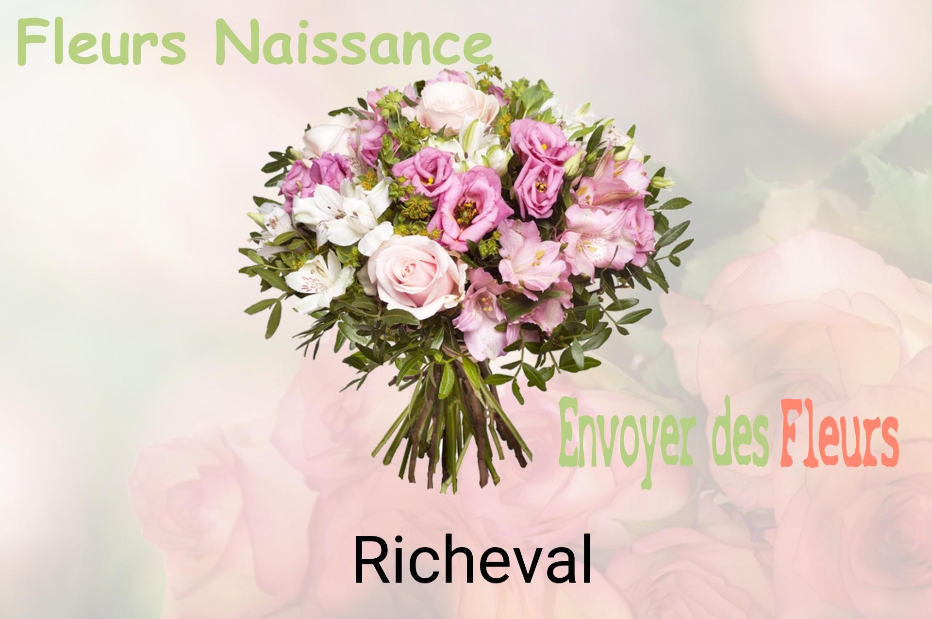 Bouquet de fleurs de naissance livré à Richeval
